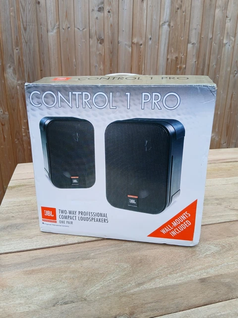 JBL CONTROL ONE Pro Speakers Black With Wall Mounts- New And Boxed £68. ...