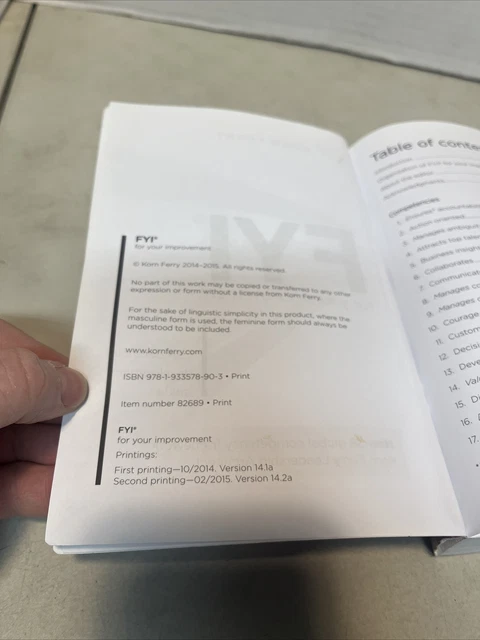 FYI: FOR YOUR Improvement Competencies Development Guide KORN FERRY ...