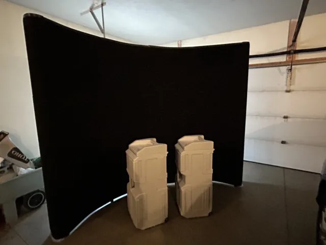 10'x 8’ Popup Curved Fabric Trade Show Booth Display Backdrop w cases