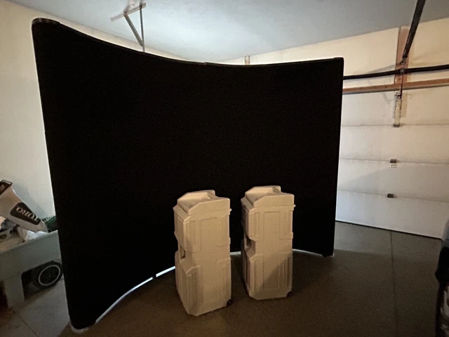 10'x 8’ Popup Curved Fabric Trade Show Booth Display Backdrop w cases 10'x 8’ Popup Curved Fabric Trade Show Booth Display Backdrop w cases