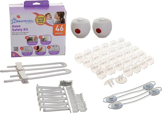 Dreambaby Home Safety Essentials Kit 46pc Baby Proofing Cupboard Locks Child Set