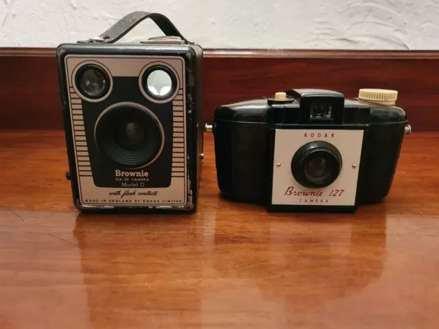 ⭐ Lote de Trabajo de Colección BROWNIE Six - 20 Modelo D + KODAK 127 CÁMARA Lomo Prop Paquete ⭐