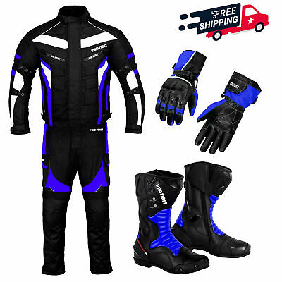 Motorbike Clothing Motorcycle Racing Suit Leather Boots Waterproof Armours Suits