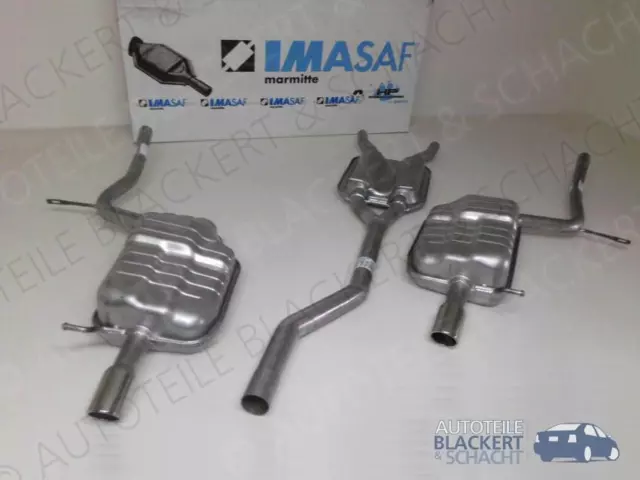 IMASAF Auspuff Mitteltopf+Endtöpfe für Audi A4 quattro 2.0 TFSI 147KW 2004-2008