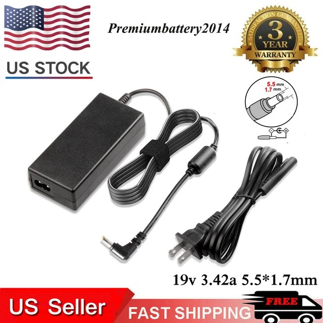 19V 3.42A 65W Power Supply AC Adapter Charger for Acer Gateway -5.5mm*1.7mm