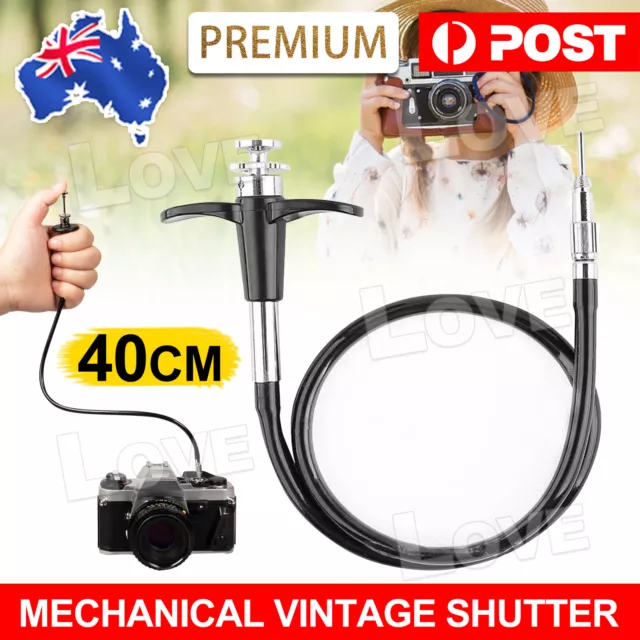 40cm Mechanical Vintage Camera Shutter Release Cable Long Exposure Control AU