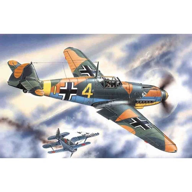 Icm Icm48103 ICM 48103 Messerschmitt Bf 109F-4 WWII German Fighter 1/48