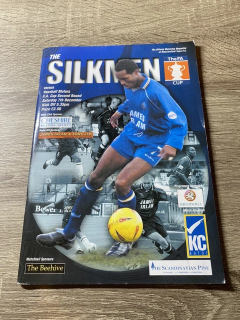 MACCLESFIELD TOWN V Vauxhall Motors Fa Cup 07/12/02 200203 Programme £