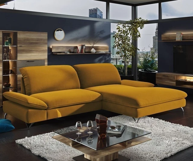 LSHAPED CORNER SOFA Bed with Storage New Springs Yellow Grey BALI New