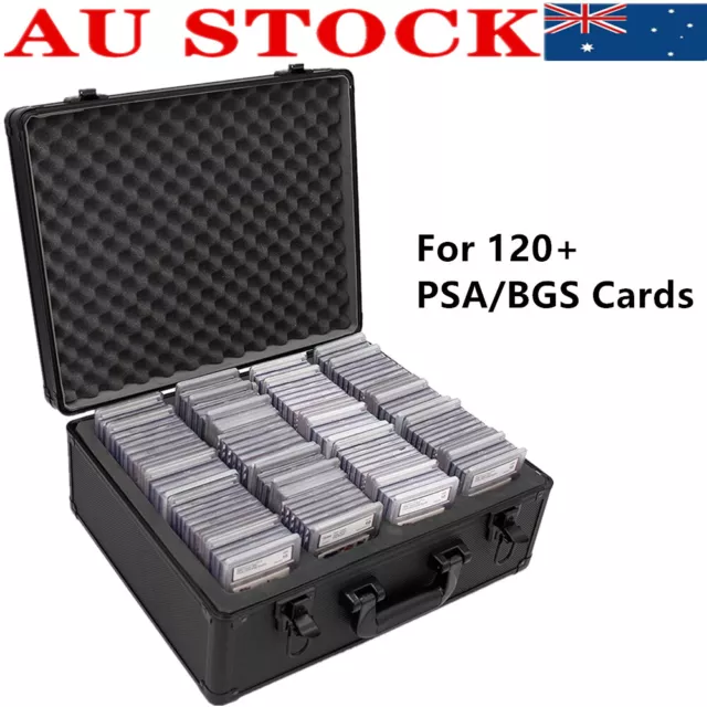 Graded Card Storage Box Case For 120+ BGS/PSA Cards Graded Sports Trading Cards