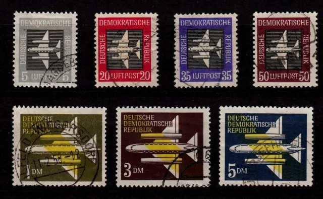 106091/ DDR 1957 – Mi 609-615 – Flugpostmarken – gestempelt