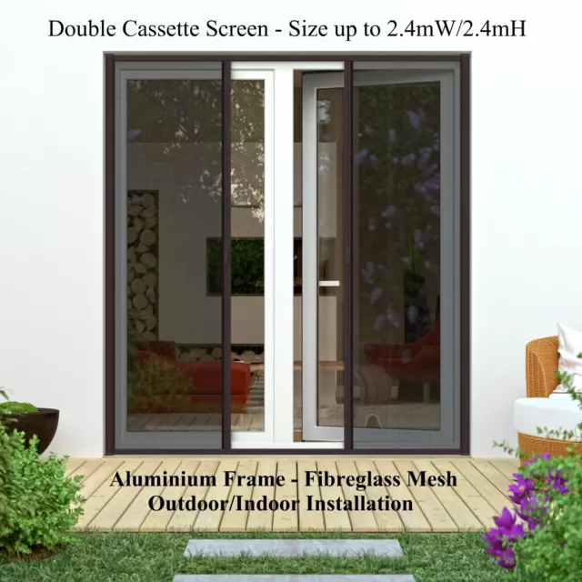 DIY Retractable Door Fly Screen for French Doors 1800W x 2100H Flyscreen Roller 2