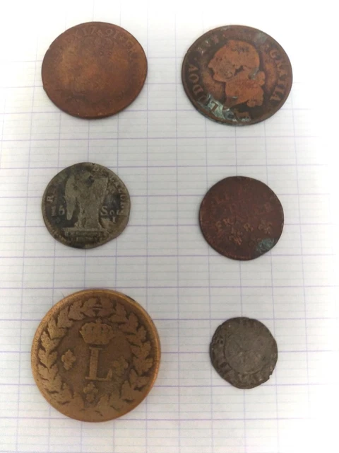 lot pièces de monnaies françaises anciennes