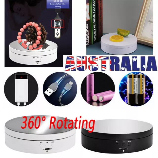 360° Rotating Jewelry Photography Show Holder Electric Turntable Display Stand