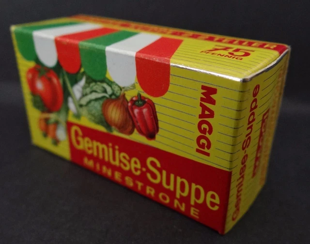 Maggi Gemüse-suppe Nostalgia Imballaggio Puppenstube Negozio Miniatura