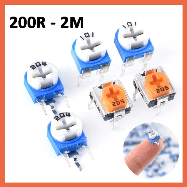RM065 Potentiometer Trimmer Horizontal Variable Resistor 200R - 2M 13 Values