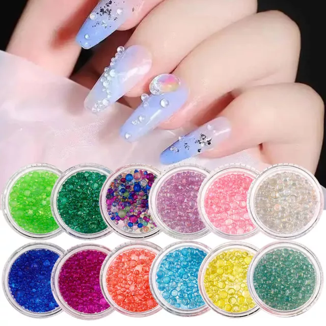 20g / Bote Micro Cuentas Caviar Ab Pixie Cristales 3D Manicura Gemas Tiny Es <