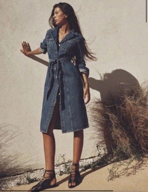 ZARA DENIM MIDI dress Size Small. 2449/045 35.00 - PicClick UK