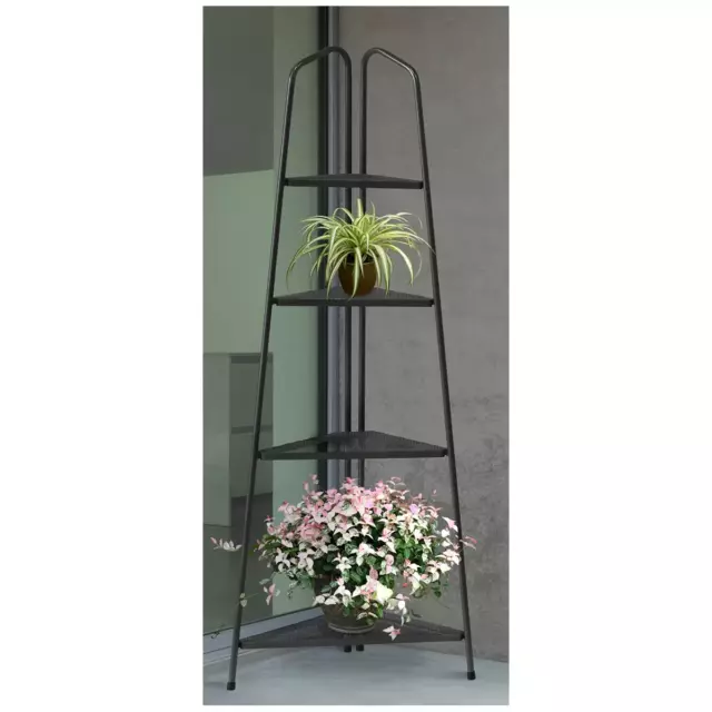 Takasho 4 Tier Modern Corner Plant Stand Flower Pot Holder Garden Display Rack 3