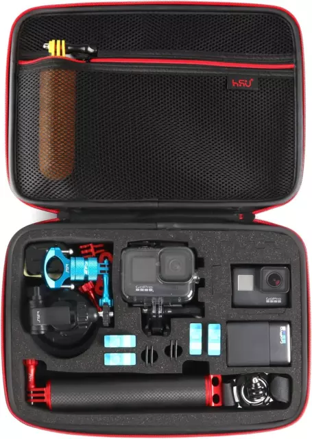 Carrying Case for Gopro, Special Foam Design for Hero 12/11/10/9/8 Black and Oth