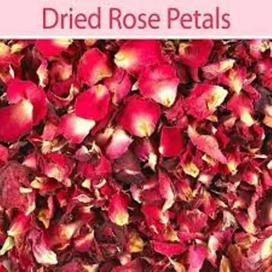 ORGANIC PURE EDIBLE SUN DRIED GULAB ROSE PETALS (Face,Body,Hair,Herbal Tea) F/S