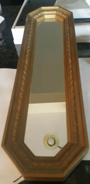 Vintage Home Interiors Wall Mirror Gold Tone Frame Ornate Hollywood Regency