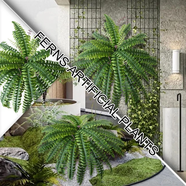 PIANTE DI FELCI artificiali per matrimonio/arredo casa/giardino (2pz
