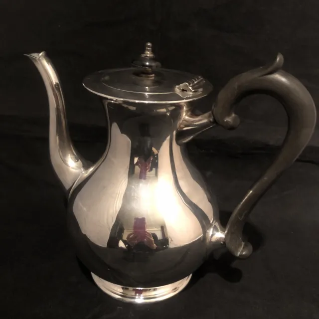 Antique Coffee Pot / Hot Water Jug Silver Plated 1.2 Ltr Manor Plate EPNS