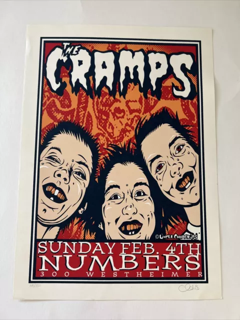 The Cramps Original Concert Poster Houston Texas 1995 Uncle Charlie