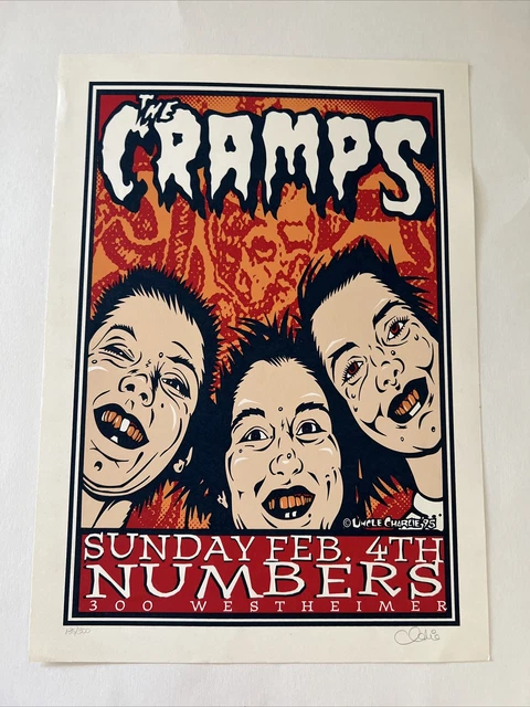 The Cramps Original Concert Poster Houston Texas 1995 Uncle Charlie The Cramps Original Concert Poster Houston Texas 1995 Uncle Charlie