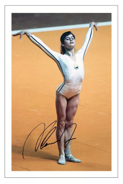 NADIA COMANECI Signed Autograph PHOTO Signature Fan Gift Print GYMNASTICS