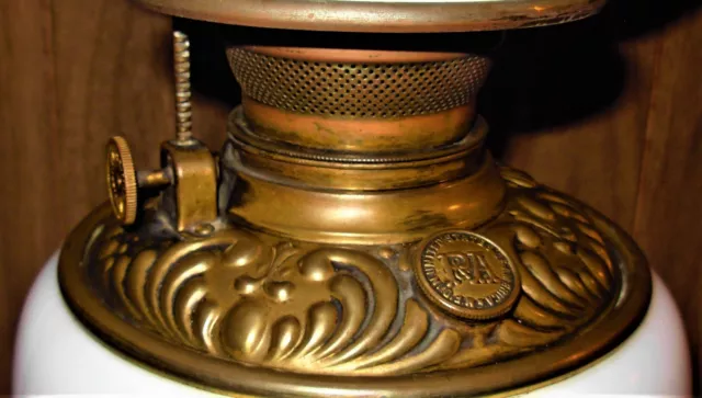Antique Victorian Banquet Floral GWTW Electrified Oil Lamp 3 Tier 3