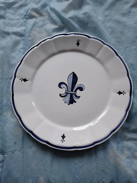 ANCIEN GRAND PLAT HB Quimper Fleur De Lys 37 Cm Diam tre EUR 25 00 ancien-grand-plat-hb-quimper-fleur-de-lys-37-cm-diam-tre-eur-25-00