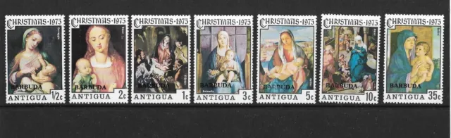 1975 Barbuda Christmas - Antigua Postage Stamps Overprinted "BARBUDA" MNH**