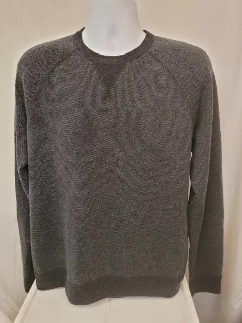 Vince Cashmere Sweater Mens Large Gray Stretch Long Sleeve Crew Neck Pullover