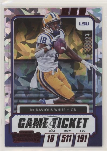 2021 Contenders Draft Picks Game Ticket Red Cracked Ice /23 Tre'Davious White