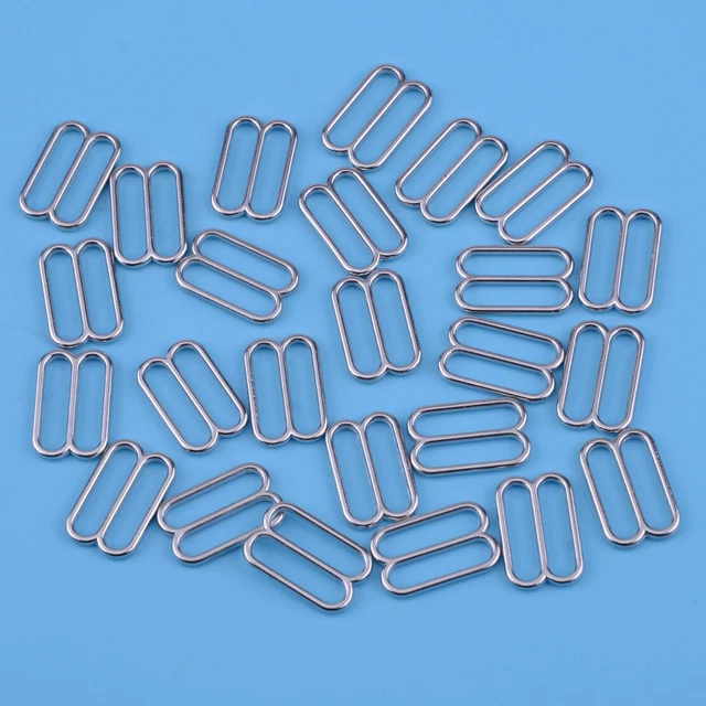 25 pièces Métal 15mm Tri-Glide Diapositive Boucles Ajusteur pour Sangle Ceinture