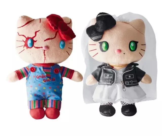 Hello Kitty Chucky And Tiffany Plush Toy Dolls Bride of Child's Anime Gift