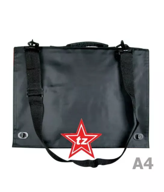 Tragetasche aus Nylon für Zeichenplatte A4 schwarz/rot