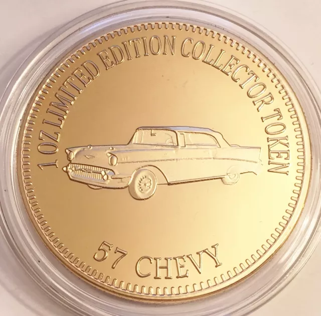 NEW 2016 "57 CHEVY" M/Car Series 2 1 0z HGE 999 24k Gold Coin LTD 2,500