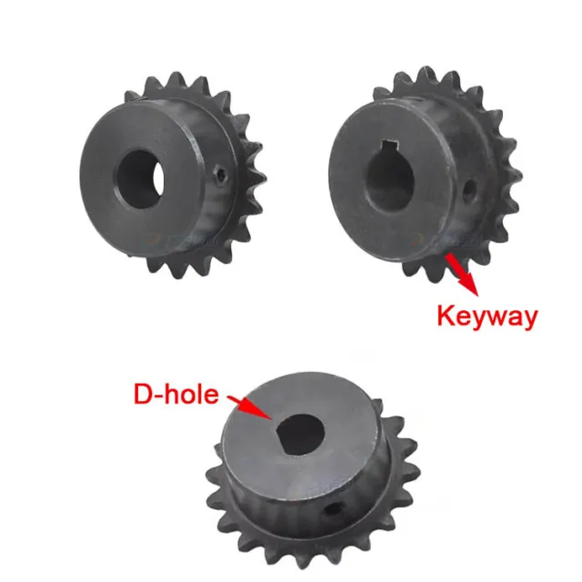 #25 Chain Drive Sprocket Wheel 8-40T Bore 5-20mm Pitch 1/4" 6.35mm For 04C Chain 3