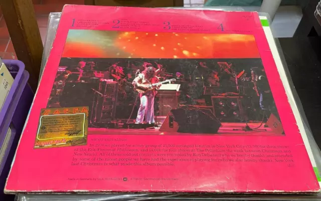 Frank Zappa - Zappa In New York (2xLP, Album) (Very Good (VG)) Sabam! 2