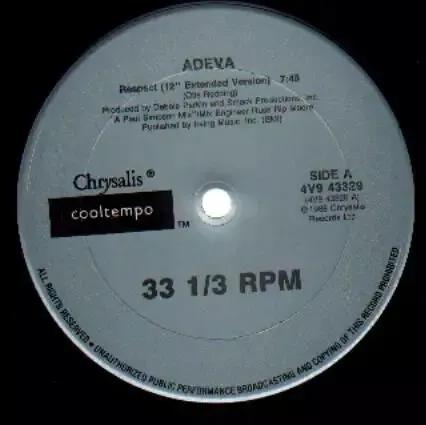 Adeva Respect Vinyl Single 12inch Chrysalis Records