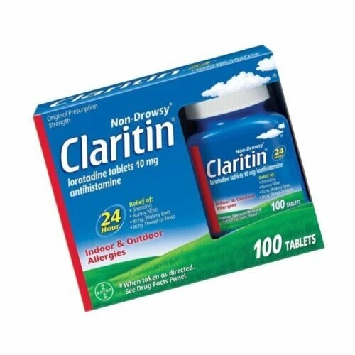 CLARITIN 24HR NONDROWSY Allergy Medicine Tablets Loratadine 10mg 100