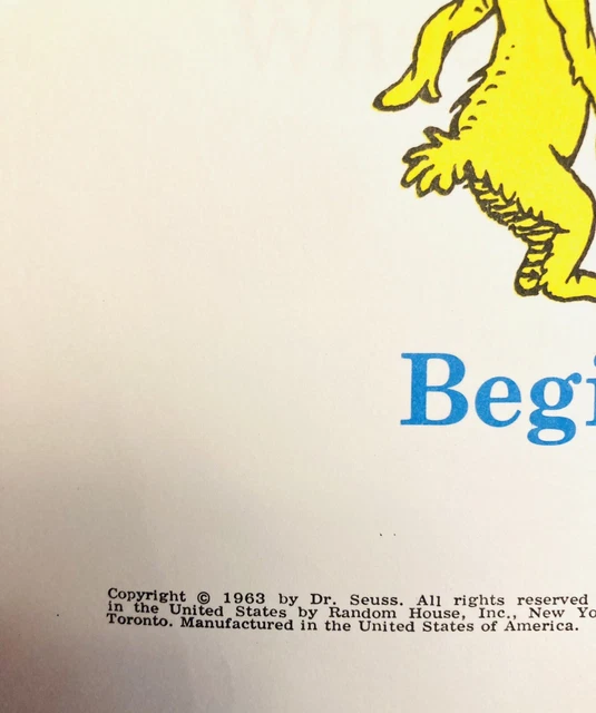 VINTAGE DR. SUESS Book Club Edition 1963 Dr Seuss's ABC Childrens $19. ...