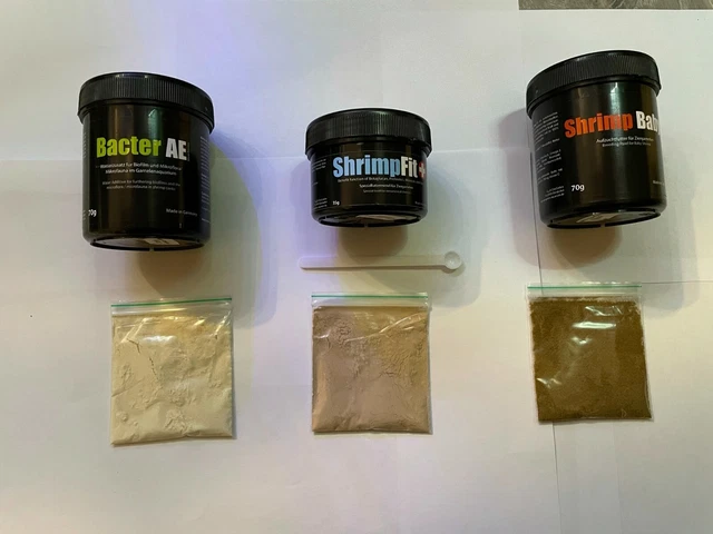 3 x 4g Glasgarten Bacter AE + Baby Shrimp Food + Shrimpfit WITH SCOOP