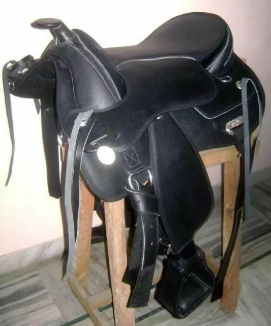 Synthetic Western Style Treeless Horse Saddle Tack 10" to 18.5" Free Shipping