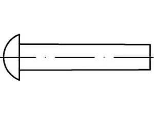 1000 x CAB FASTENING Halbrundniete DIN 660 Kupfer 3 X 4 Cu VE1000