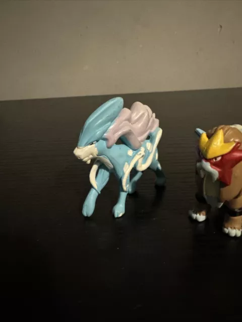 1999 ORIGNAL 2" POKEMON C.G.T.S.J TOMY Suicune, Entei And Raikou Rare Bundle 2