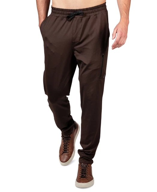 Natori Mens Rumi Modern-Fit Stretch Espresso L LT/PAS BWN Size LARGE S/S